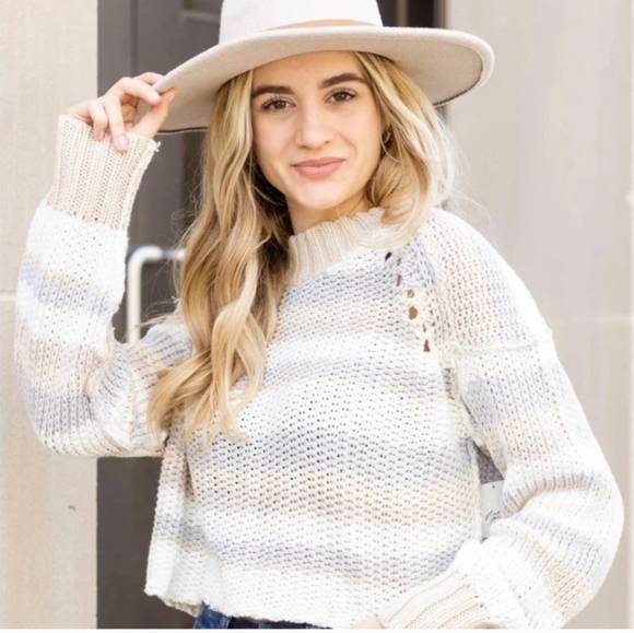 NWT Free People Devon knit Sweater size Medium - Picture 6 of 14